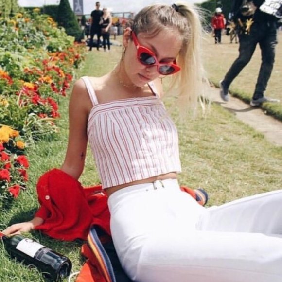 Brandy Melville Tops - Brandy Melville Striped Astrid Crop Top Tank